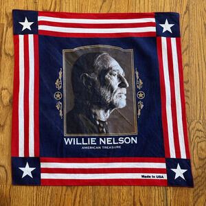 Willie Nelson Bandana American Tradition Made in USA Patriotic American Flag TX